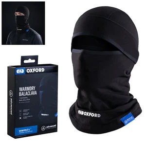 Oxford Advanced Warmdry Motorcycle Balaclava Thermal Motorbike Black - Picture 1 of 10