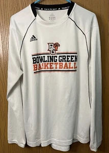 Adidas Bowling Green Falcons Women’s Basketball White Long Sleeve Shirt - Large - Picture 1 of 4