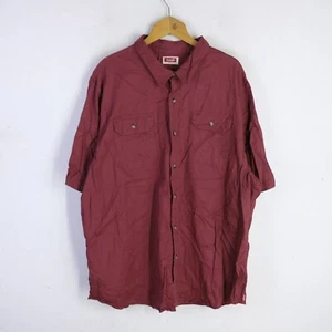 Camicia WRANGLER Uomo Taglia 3XL Cotone Rossa Man Shirt Casual Comodo Logo - Foto 1 di 4