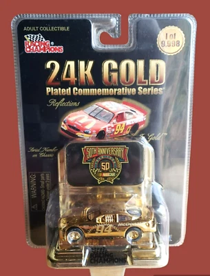 1998 Racing Champions NASCAR FORD TAURUS Bill Elliott McDonald's #94 24K Gold - Image 1 of 4
