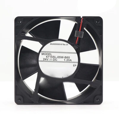 4715SL-05W-B60 for NMB Waterproof Inverter Fan DC 24V 120*38MM 1.20A IP55 - Image 1 of 4