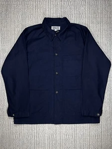 ENGINEERED GARMENTS Utility Jacket, MEN'S LARGE, Workaday Sateen, Indigo, USA - Picture 1 of 9