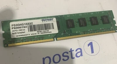 PATRIOT RAM DIMM 4GB DDR3 1333MHZ - Immagine 1 di 4