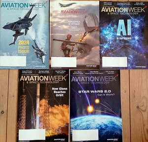 Five AVIATION WEEK & SPACE TECHNOLOGY MAGAZINES -Dec 9th 2024 to 23rd Feb 2025. - Picture 1 of 11