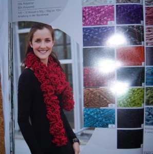 44 €/1 kg Papillon Rüschenwolle mit Pompon Gründl 50 g Strickgarn Wolle - Bild 1 von 2