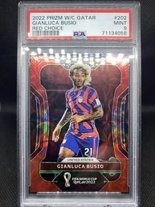 Gianluca Busio 2022 Prizm FIFA World Cup  Red Choice #202 United States PSA 9 - Picture 1 of 2