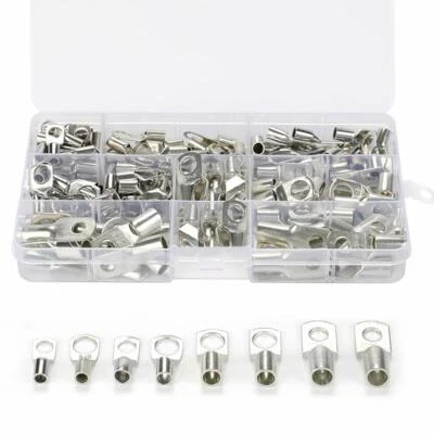170pcs Marine Battery Wire Cable Crimp Connector Copper Ring Lug Terminal SC-4 - Image 1 of 4