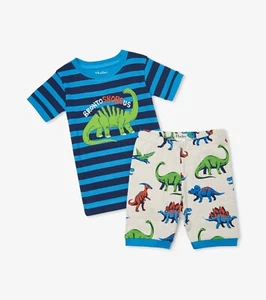 Neu Hatley Friendly Dinos Dinosaurier kurzer Pyjama Schlafanzug Alter 3 4 5 6 7 8 10 12 - Bild 1 von 1