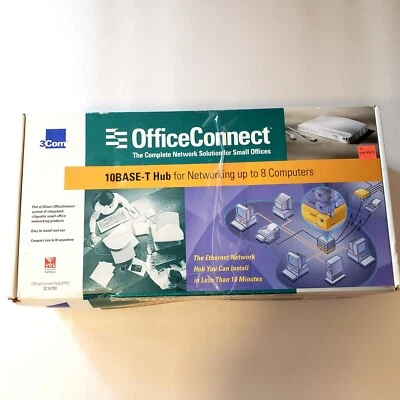 3COM Office Connect Managed 10Base-T Hub for Small Business 8 Ports - Image 1 of 3