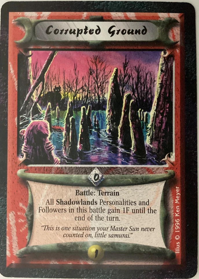 Legend Five Rings CCG Shadowlands Corrupted Ground Common MINT AEG - Image 1 of 1