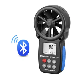 Digitales Hand-Windgeschwindigkeitsmesser Windmesser Bluetooth Windchill Messgerät - Bild 1 von 10