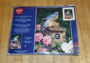 "Dimensions Paint Works Pint By Number Kit 91401 Bluebirds de invierno 14"" x 20" - Imagen 1 de 2