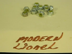 MODERN LIONEL 4-40 HEX HEAD LOCK NUT NICKEL PLATED QTY 12 FOR LOCOMOTIVE & CARS - Picture 1 of 3