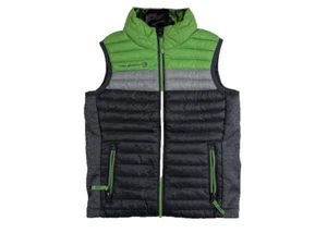 Free-Country Boy's Ultra Lightweight Down Tech Zip Vest Pop(Green & Gray,XS)WORN - Picture 1 of 2