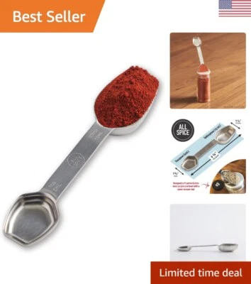 Self-Supporting Teaspoon and Tablespoon Stainless Steel Spoon - Dishwasher Safe - Image 1 of 4