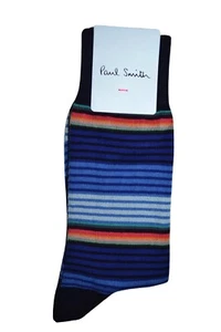 Paul Smith Mainline Mens Blue Graded Block Socks Brand New - Picture 1 of 2