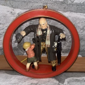 Norman Rockwell's Puppy In The Pocket Sept.1987 Christmas Ornament Collection - Picture 1 of 6