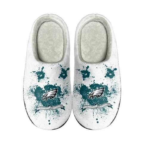 Philadelphia Eagles Fleece Slippers Unisex Indoor Non-Slip Winter House Shoes Cover