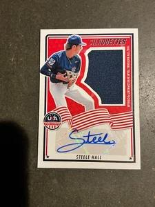 2025 Stars & Stripes Baseball Steele Hall Silhouettes Auto/Relic #17/199 Tenn - Picture 1 of 3