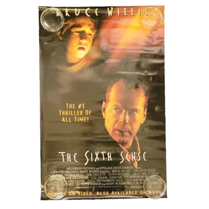 The Sixth Sense Video Store Movie Poster Bruce Willis Shyamalan VTG One Sheet - Picture 1 of 7