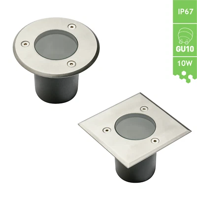 Bodeneinbauleuchte / Bodenleuchte / Auffahrleuchte  / IP67 / GU10 / bis10W - Bild 1 von 4