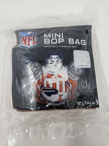 DENVER BRONCOS 12" MINI BOP BAG INFLATABLE PUNCHING BAG By Fremont Die Cover