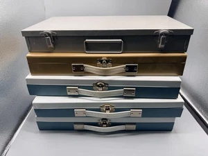 35mm slides negative film metal storage box lot of 5 - Picture 1 of 11