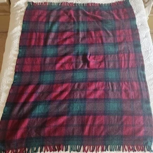 Vintage Faribault Woolen Mill 100% Marino Wool Travel Blanket, USA, 60" x 47" - Picture 1 of 4