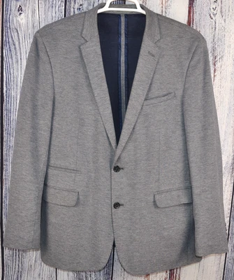 Travelsmith 44R Gray 2 Button Sport Coat Blazer Jacket Shell 100% Cotton - Image 1 of 4