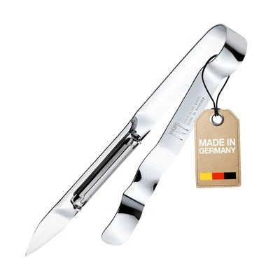 Pelador de verduras giratorio de acero inoxidable Monopol - Construcción de pinza con afilador... Foto 1 de 4