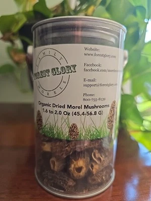 1.6-2oz Organic Whole Dried Morel Mushrooms Natural 🍄 Forest Glory Family Morel - Image 1 of 4
