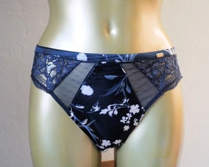 M & S ROSIE AUTOGRAPH SILK LACE HIGH LEG KNICKERS NAVY MIX MARKS SPENCER - Picture 1 of 3