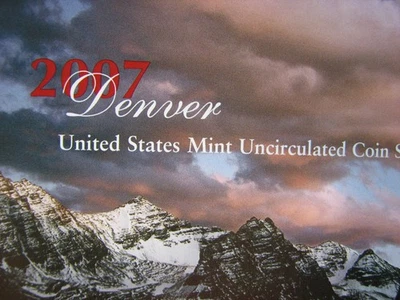 2007 D  U.S. Mint Uncirculated Set  14 Coin Set  Sealed In Plastic  As Shown - Image 1 of 2