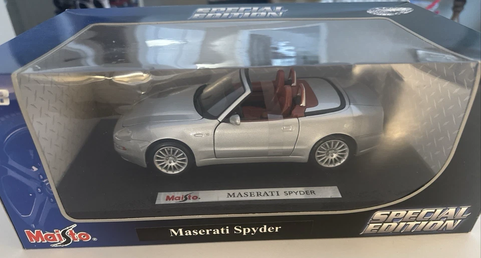 Maisto Maserati Spyder Plateado - 1/18 Diecast - Nuevo En Caja Foto 1 de 1