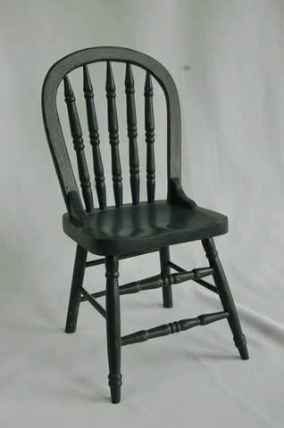 19th c., Doll's Windsor Side Chair Cover