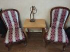 Set 2 Antique Victorian Chairs Spring Seat