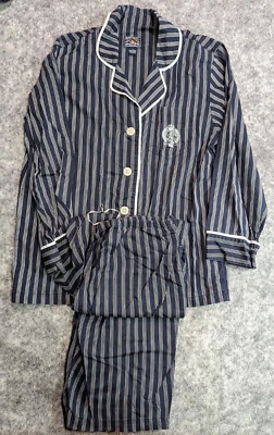 AMERICAN LIVING Pijama Mujer L Negro Blanco 2 Piezas Rayas Salón Foto 1 de 4