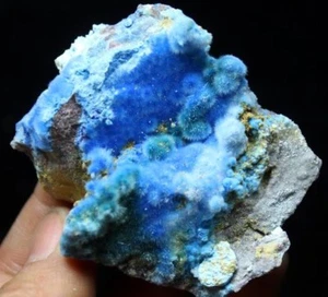 Espécimen mineral de cianotricita peludo azul vivo AAA CHINA CM711361 - Imagen 1 de 5