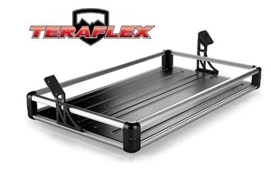 TeraFlex Rear Utility Cargo Rack - Silver For 2007-2018 Jeep Wrangler JK 4 Door - Picture 1 of 1