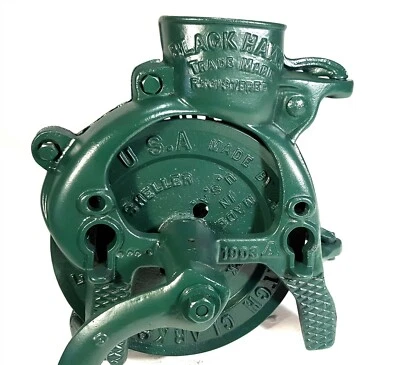 ANTIQUE DARK HUNTER GREEN CAST IRON BLACK HAWK PATCH CRANK CORN WALNUT SHELLER - Image 1 of 4