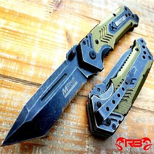 8" MTech Spring Dual Thumb TANTO Assisted Tactical SURVIVAL Folding POCKET KNIFE
