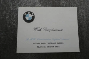 BMW Portslade Paper Compliments Slip Car Automobilia - Picture 1 of 2