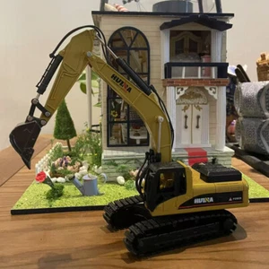 Huina 1710 Diecast Excavator Static Model 1/50 Scale Diecast Model Alloy Vehicle - Picture 1 of 13