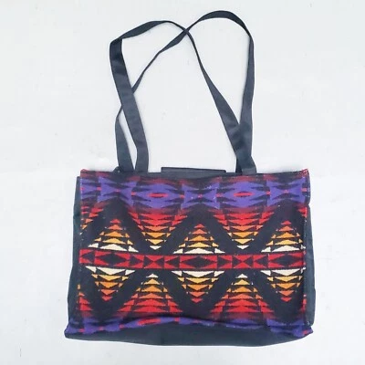 PENDLETON Wool Southwestern Blanket Bag Aztec Carry All Cross Body Black RARE - Image 1 of 4