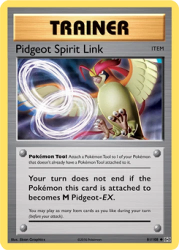 1x Pidgeot Spirit Link 81/108 REVERSE HOLO XY Evolutions Pokemon TCG Card MP - Image 1 of 1