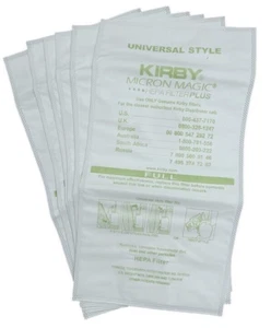 6 SACCHETTI ASPIRAPOLVERE KIRBY HEPA AVALIR SENTRIA G3 G4 G5 G6 MICRON MAGIC ALLERGENE - Foto 1 di 2