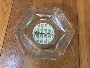 VINTAGE LARGE HOLIDAY INN 8.25” GLASS ADVERTISING CIGARETTE ASHTRAY - Picture 1 of 9