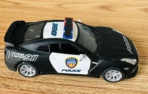 Kinsmart 1/36 Nissan GT-R (R35) Police Car w/ Pullback Motor 4.75” Length Toy - Picture 1 of 8