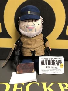TALKING GEORGE R.R. MARTIN PLUSH WITH SIGNED SIGNATURE CARD 450 OF 500 - Afbeelding 1 van 5