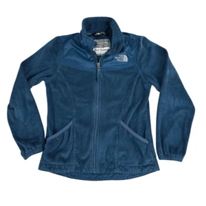 The North Face Girls Small 7/8 Jade Green Fleece Full Zip Cozy Jacket - Picture 1 of 5